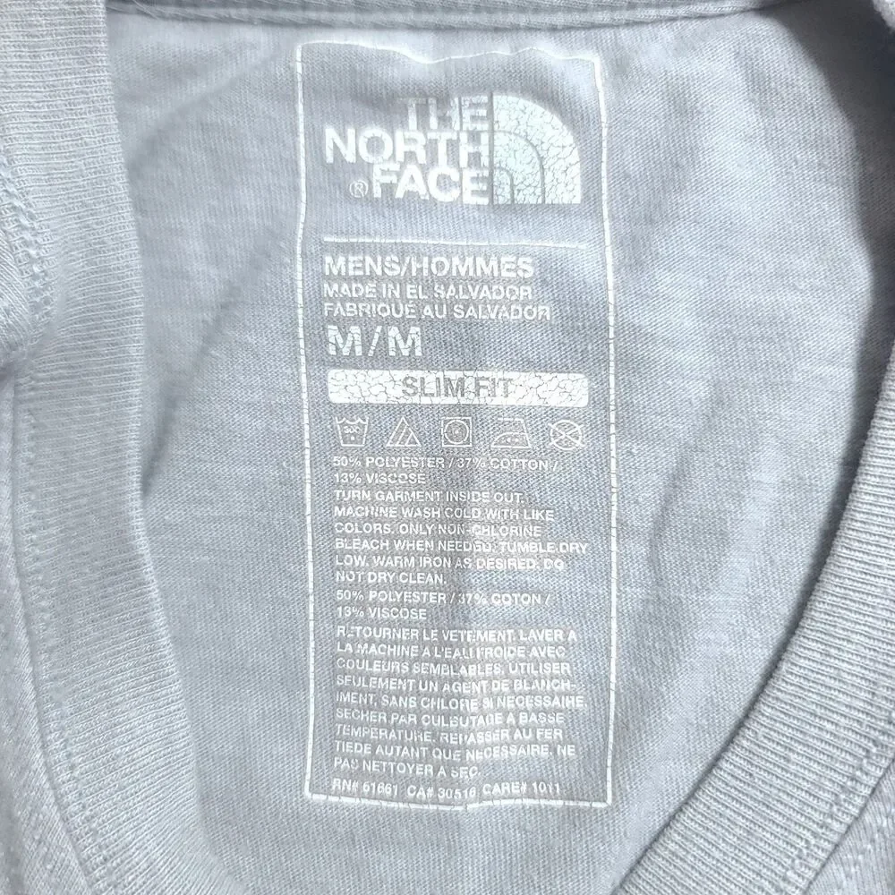The North Face Men Gray Half Dome Crew Neck Short Sleeve Pullover T Shirt Sz Med